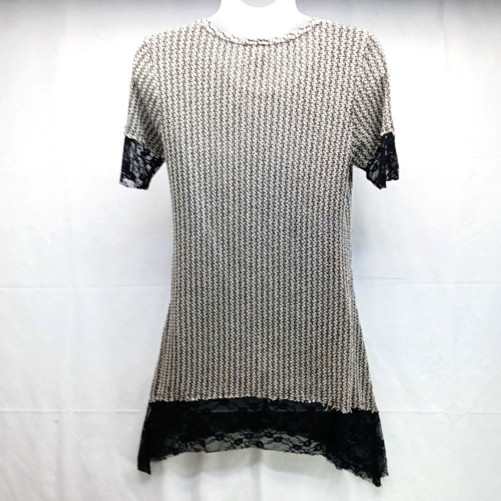 Vocal USA Rayon Blend Knit Tunic/ Dress with Bead Embellished Front Small. - Picture 5 of 12